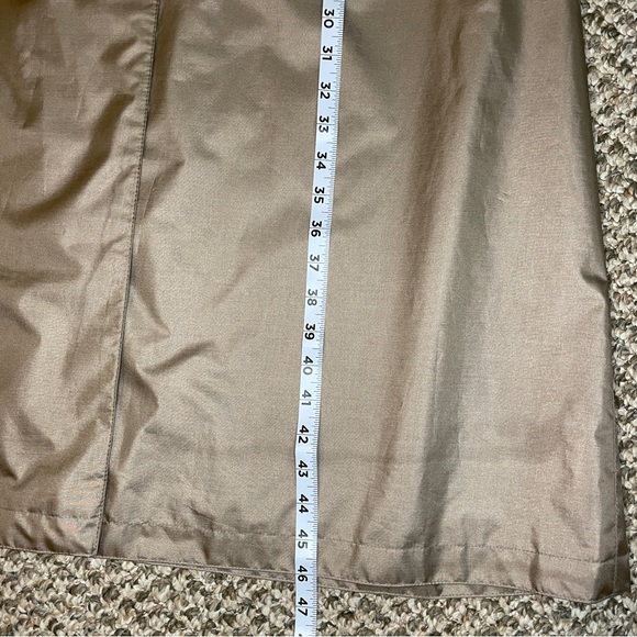 Vintage 80s Windsor Bay Belted Balloon Sleeve Trench Coat - Iridescent Champagne - Picture 7 of 16